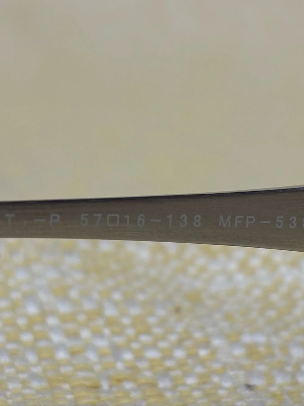 Masaki matsushima Sleek Silver Metal Eyeglass Temples with Engraved Model Code